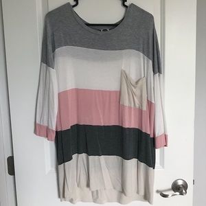 3/4 Length Sleeve Relaxed Tunic
